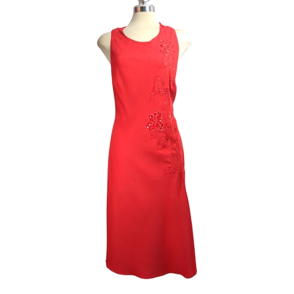 IVAN J MODA Gorgeous Red Embellished Dress Size L - Picture 12 of 16